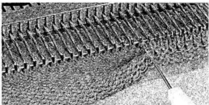 Empisal Knitmaster 321 - KNITTING A HEM - 4