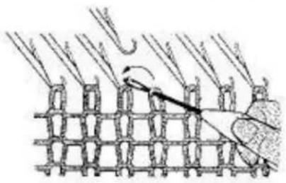 Empisal Knitmaster 321 - TRANSFERRING STITCHES WITH THE TRANSFER TOOL - 3