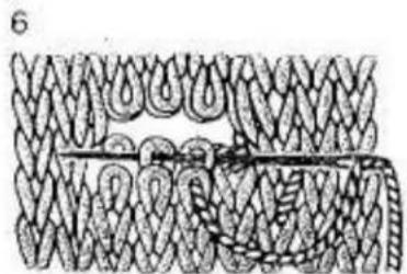 Empisal Knitmaster 321 - FINISHING THE DOUBLE BUTTONHOLE BAND - 5