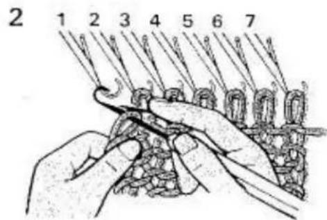 Empisal Knitmaster 321 - CASTING OR BINDING OFF WITH BIG LOOPS - 2