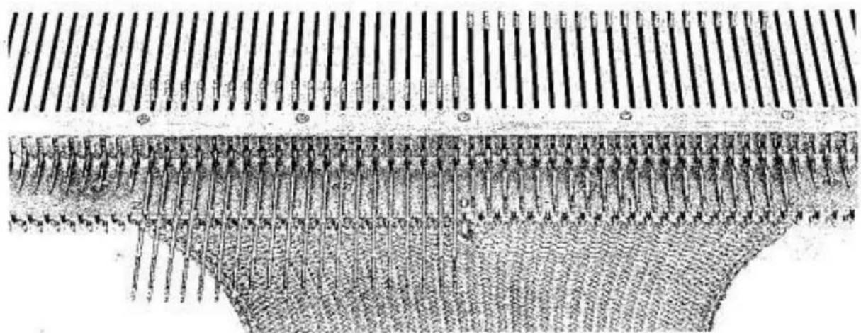 Empisal Knitmaster 321 - SHAPING A 'V' NECK IN PLAIN KNITTING - 3