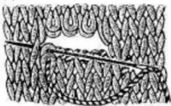 Empisal Knitmaster 321 - FINISHING THE DOUBLE BUTTONHOLE BAND - 3