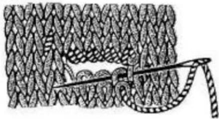 Empisal Knitmaster 321 - FINISHING THE DOUBLE BUTTONHOLE BAND - 2
