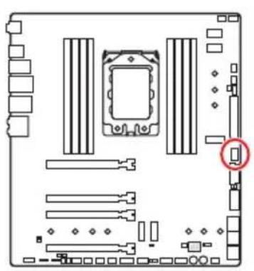 JUSB3 USB Type-C 排線 前面板的 USB Type-C 連接埠