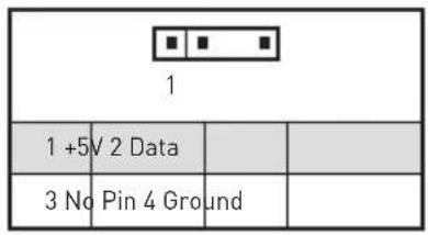 1 1 +5 V 2 Data 3 No Pin 4 Ground