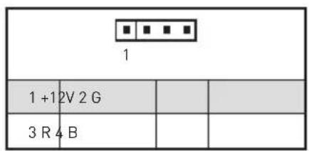 1 1 +1 2V 2 G 3 R 4 B