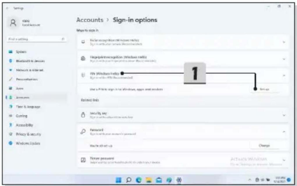 MSI Modern 15 - Oprettelse af PIN til Windows Hello - 1
