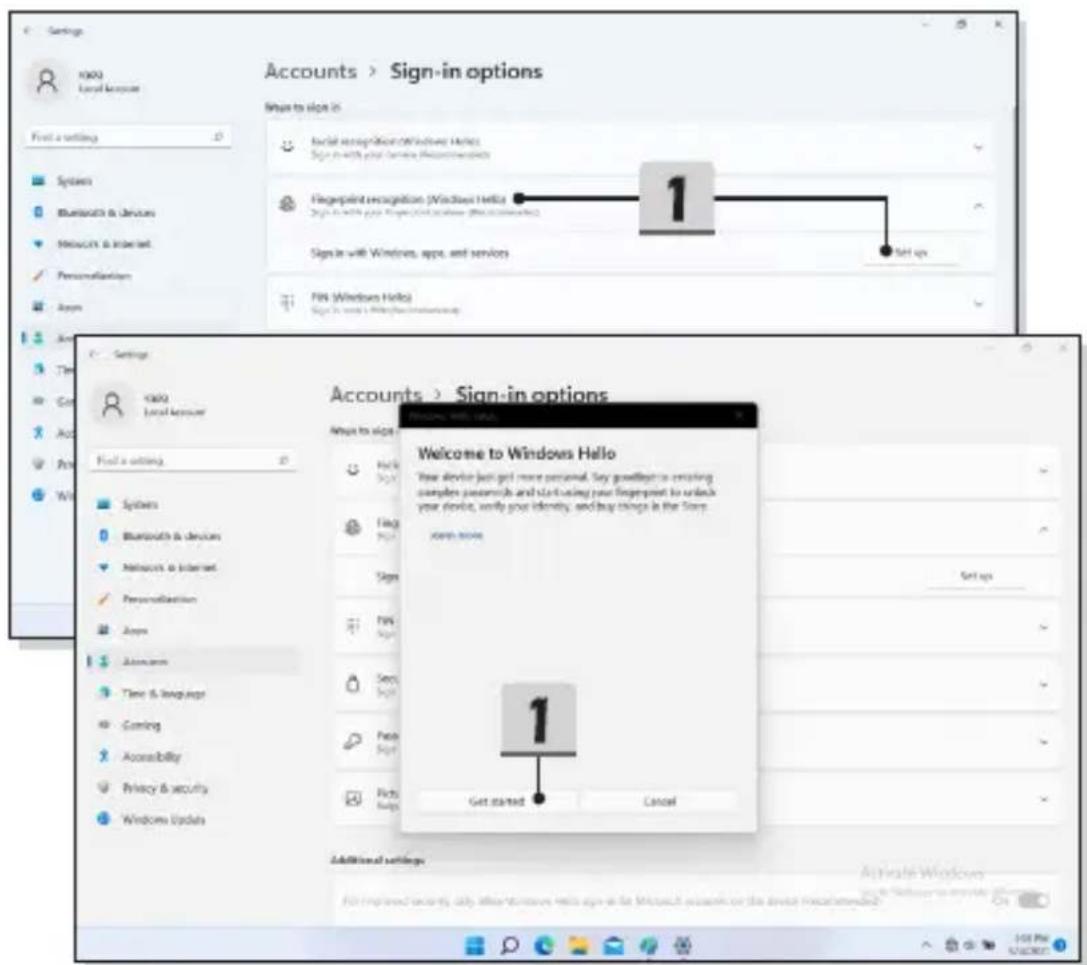 MSI Modern 15 - Oprettelse af fingeraftryk til Windows Hello - 1