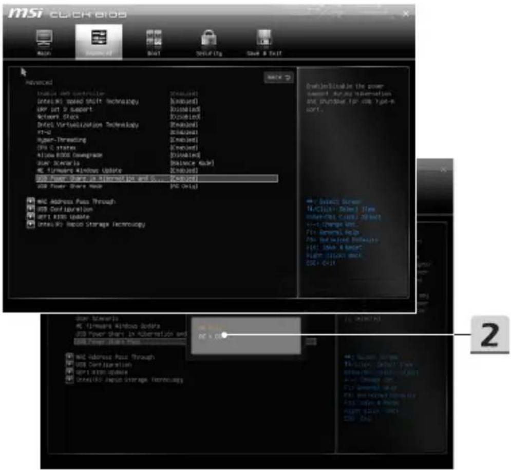 MSI Modern 15 - Sådan bruges USB-strømdelefunktionen (valgfri) - 1