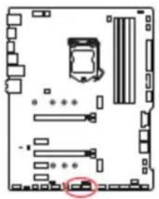 MSI MPG Z490 GAMING PLUS - JUSB1\~2 : Connecteurs USB 2.0 - 1
