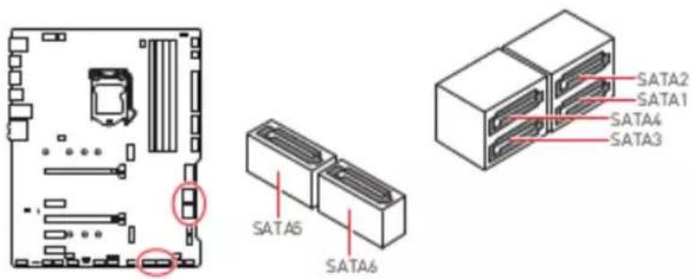 SATA2 SATA1 SATA4 SATA3 SATA5 SATA6