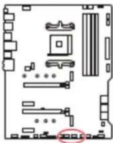 MSI MPG B550 GAMING PLUS - JUSB1\~2 : Connecteurs USB 2.0 - 1