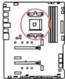 Distance entre le centre du CPU et la slot DIMM le plus proche. 53.8 mm
