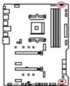 MSI MPG B550 GAMING PLUS - JRAINBOW1\~2 : Connecteurs LED RGB adressables - 1