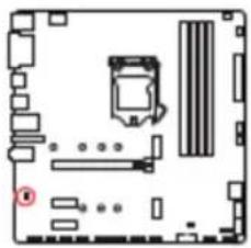 MSI H410M-PRO - JBAT1 : Cavalier Clear CMOS (Réinitialiser le BIOS) - 1