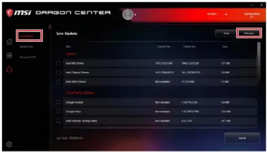 MSI H410M-PRO - Mettre le BIOS à jour avec MSI DRAGON CENTER - 1