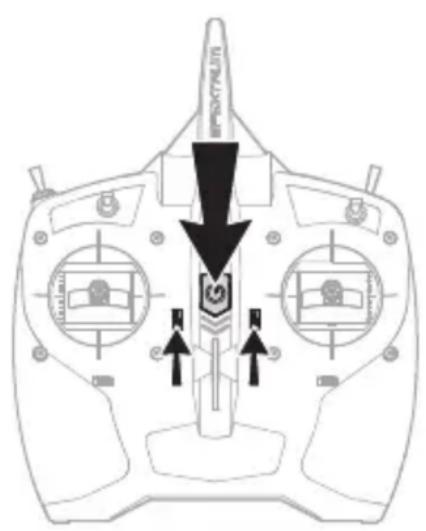 Diagram of a helicopter's flight suit with labeled components and directional arrows indicating flight path or movement.