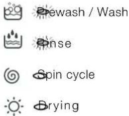 Pewash / Wash Rinse Spin cycle Drying