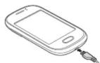 SAMSUNG Rex 70 GT-S3802 - Charging the battery - 1
