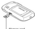 SAMSUNG Rex 70 GT-S3802 - Inserting a memory card (optional) - 1