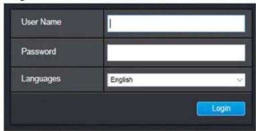 User Name Password Languages English Login