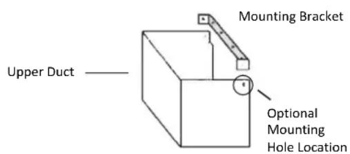 Upper Duct Mounting Bracket Optional Mounting Hole Location
