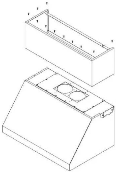 BlueStar SCO36MLPLT - Step 8-1. Installing 1-Piece Duct Cover Option 1 - 1