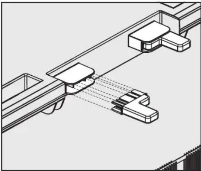 MIELE KFN 28133 D - Medfølgende vægafstandsholdere monteres - 1