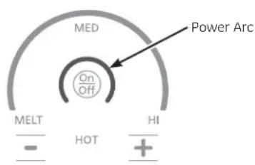 MED Power Arc On Off MELT HI - HOT +