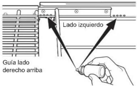 Lado izquierdo Guía lado derecho arriba
