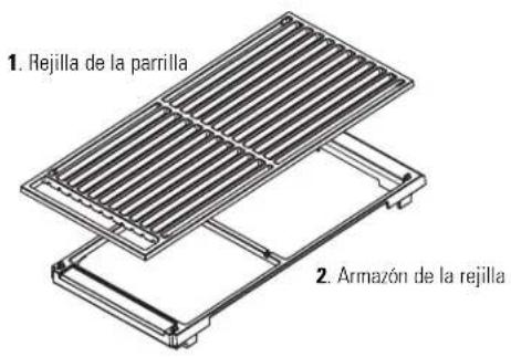 1. Rejilla de la parrilla 2. Armazón de la rejilla