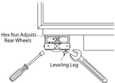 Hex Nut Adjusts Rear Wheels Leveling Leg