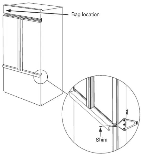 Bag location Shim