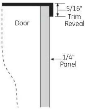 Door 5/16" Trim Reveal 1/4" Panel