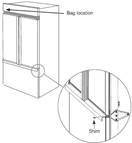 Bag location Shim