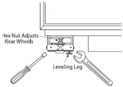 Hex Nut Adjusts Rear Wheels Leveling Leg