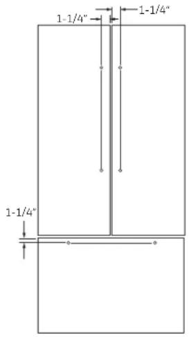 1-1/4" 1-1/4" 1-1/4"
