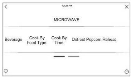 12:30 PM MICROWAVE Beverage Cook By Cook By Defrost Popcorn Reheat Food Type Time