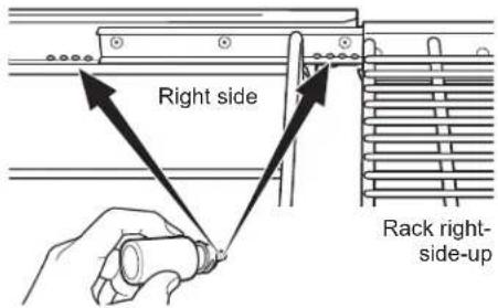 Right side Rack right- side-up