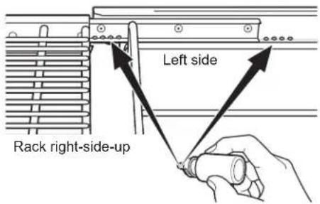 Left side Rack right-side-up