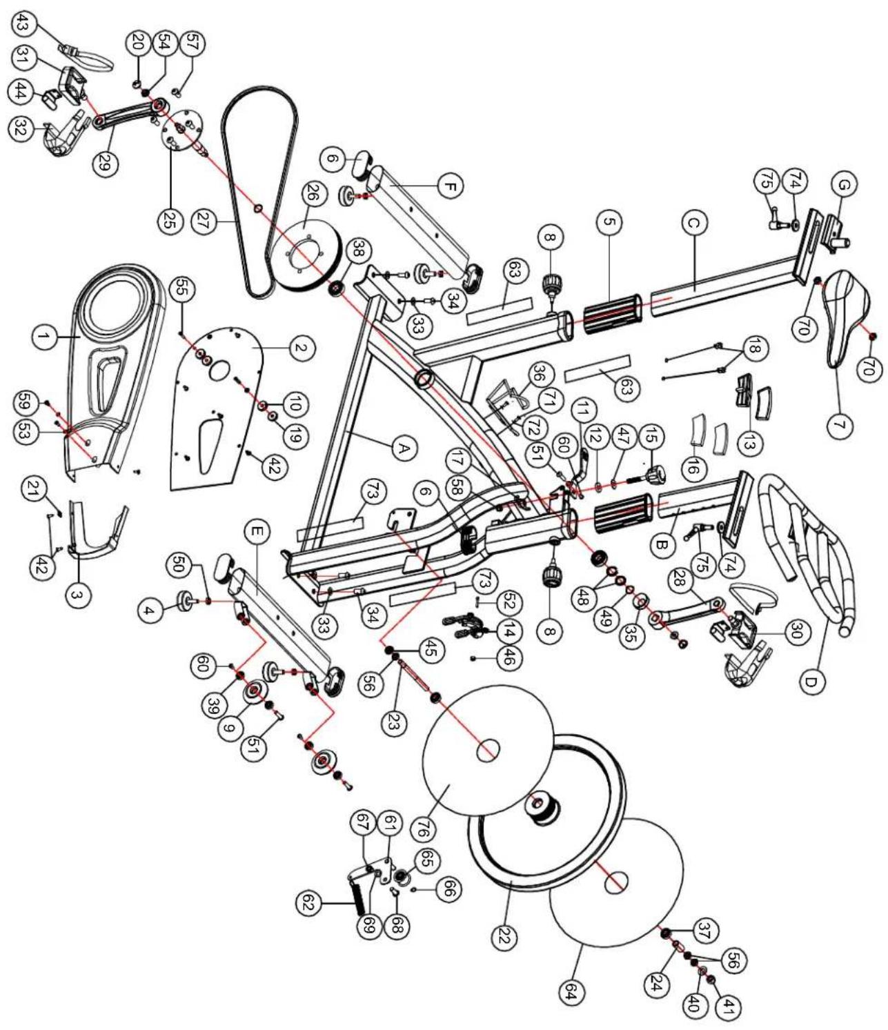 Technical diagram of a mechanical assembly with numbered components for identification