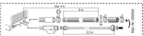 max. 4 m 2 m Ø 21 mm 2,2 m Mat-Nr: 350564