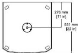 276 mm [11 in] 551 mm [22 in]