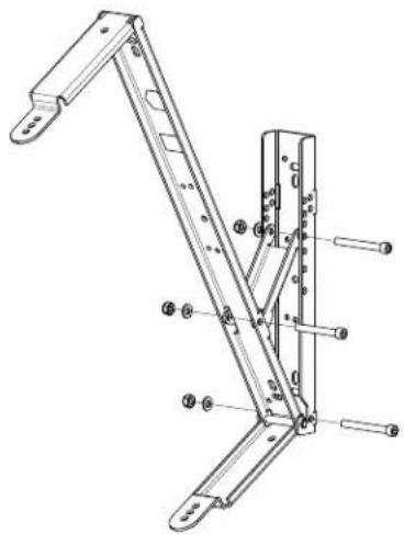 Technical diagram of a mechanical support structure with numbered components for identification
