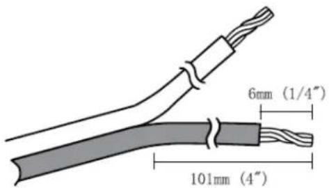 6mm (1/4") 101mm (4")