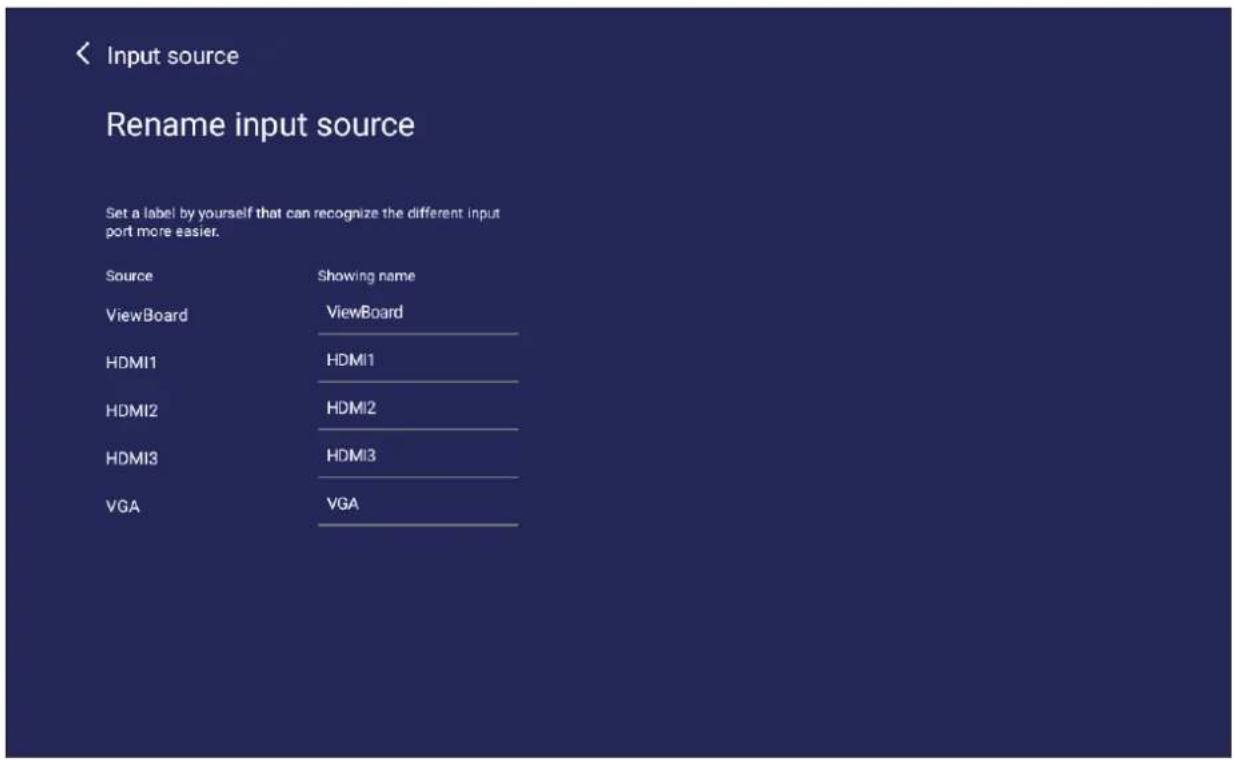 VIEWSONIC IFP7550-3 - Rename Input Source (Omdøb indgangskilde) - 1