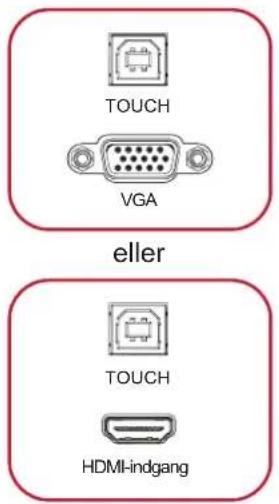 TOUCH VGA eller TOUCH HDMI-indgang