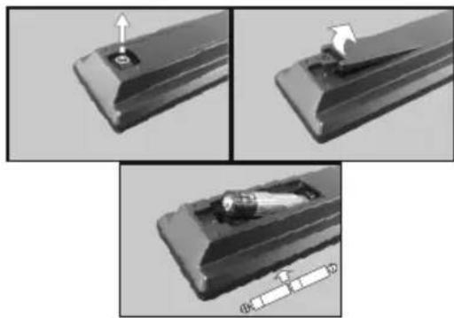MAXELL MA-7510BK - Inserting the Batteries into the Remote - 1