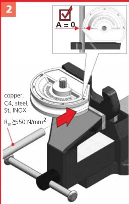 2 A = 0 copper, C4, steel, St. INOX Rm ≥550 N/mm²