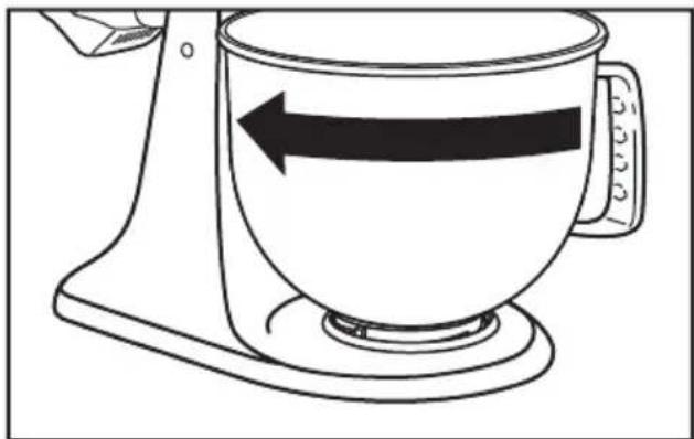 KITCHENAID 5K45SSBOB - ATTACHING/REMOVING THE BOWL - 1